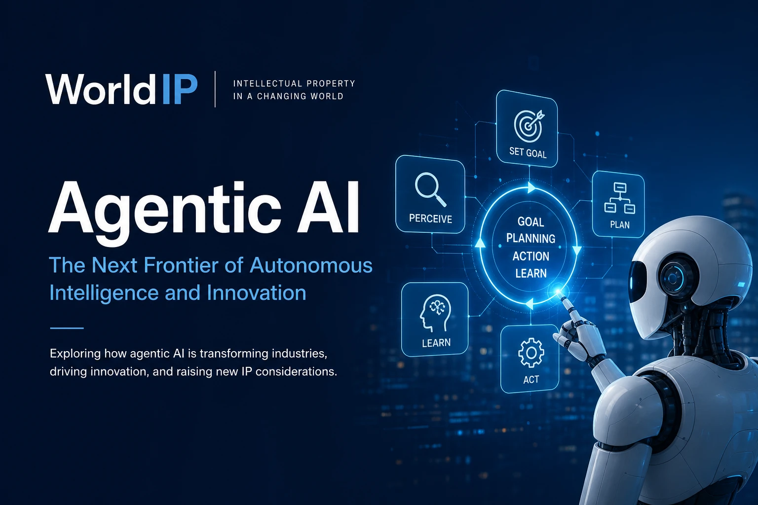 Professional technology blog header image for Agentic AI article